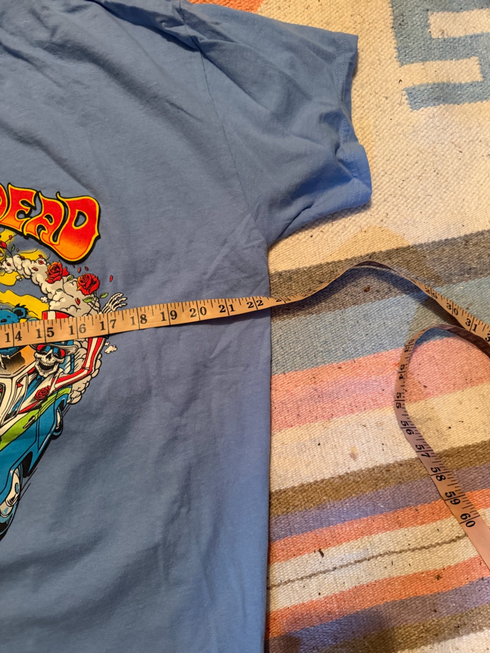 The Grateful Dead Summer Tour 2023 Band Liquid blue T Shirt Mens Size XL - Picture 5 of 7